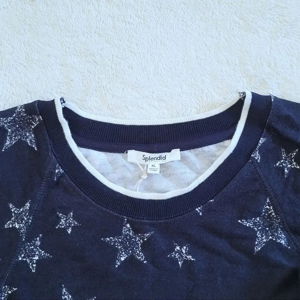 Splendid👍 "Heritage Star"⭐️ Print Pullover Sweater Top - NWT - Picture 4 of 15